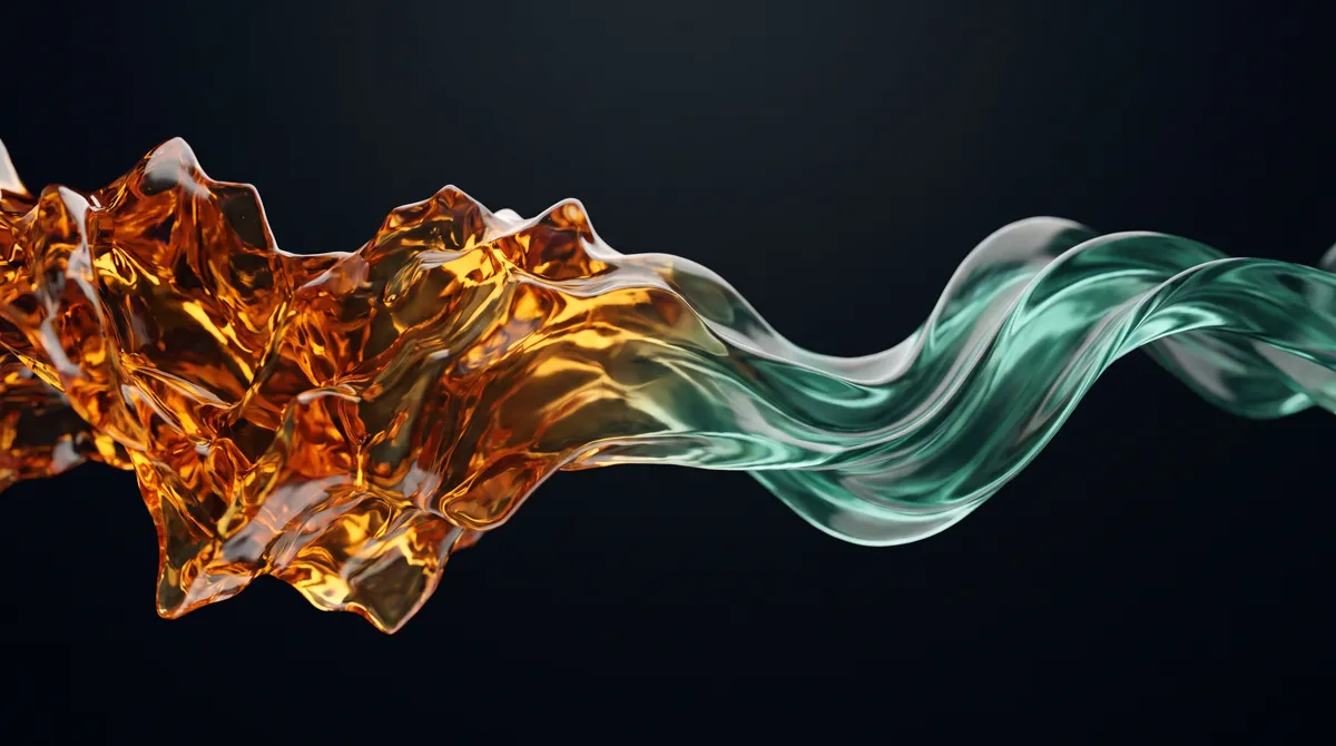 Abstract glass artwork for the reducing restrictive practice course.